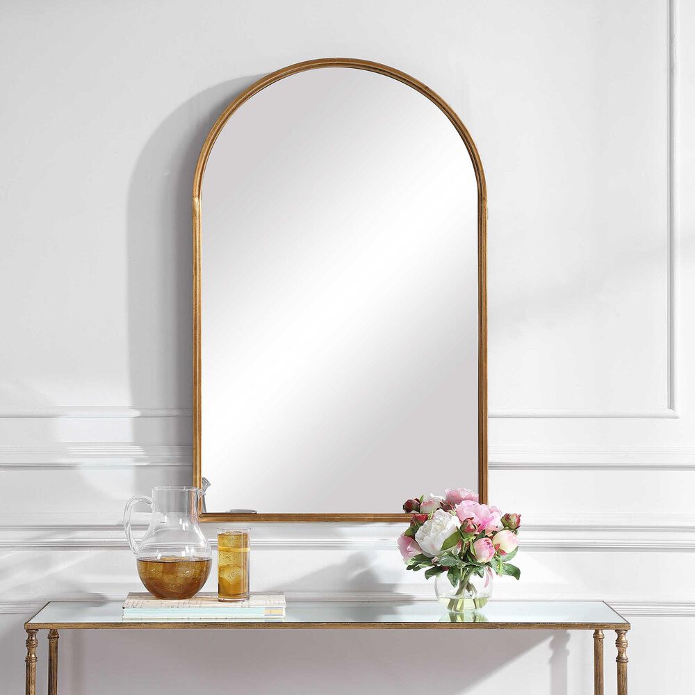 Salt &amp; Light Wall Mirror in Light Antique Gold Leaf, , large