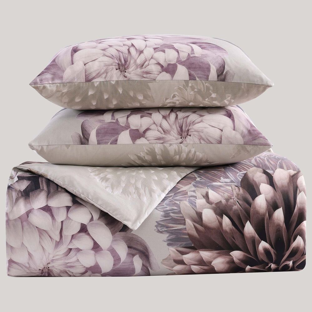 BEBEJAN Dahlia 5-Piece Reversible King Comforter Set in Purple, , large