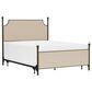 Richlands Furniture McArthur Queen Metal and Upholstered Poster Bed in Brown and Bronze, , large