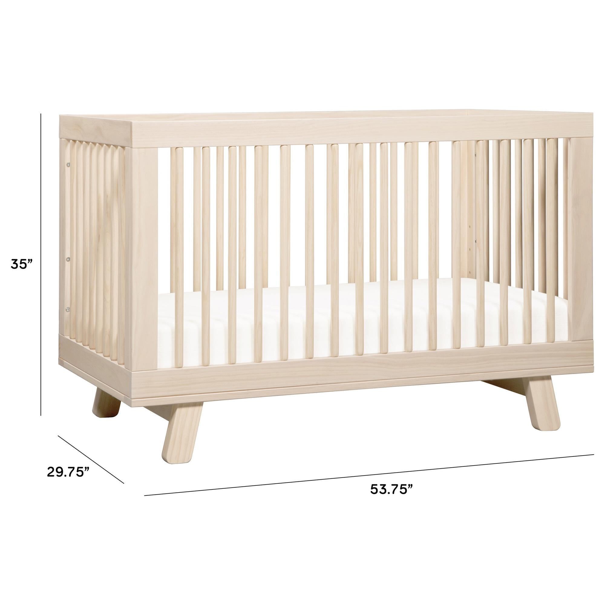 Babyletto Hudson 3 In 1 Convertible Crib and Toddler Conversion Kit in Washed Natural