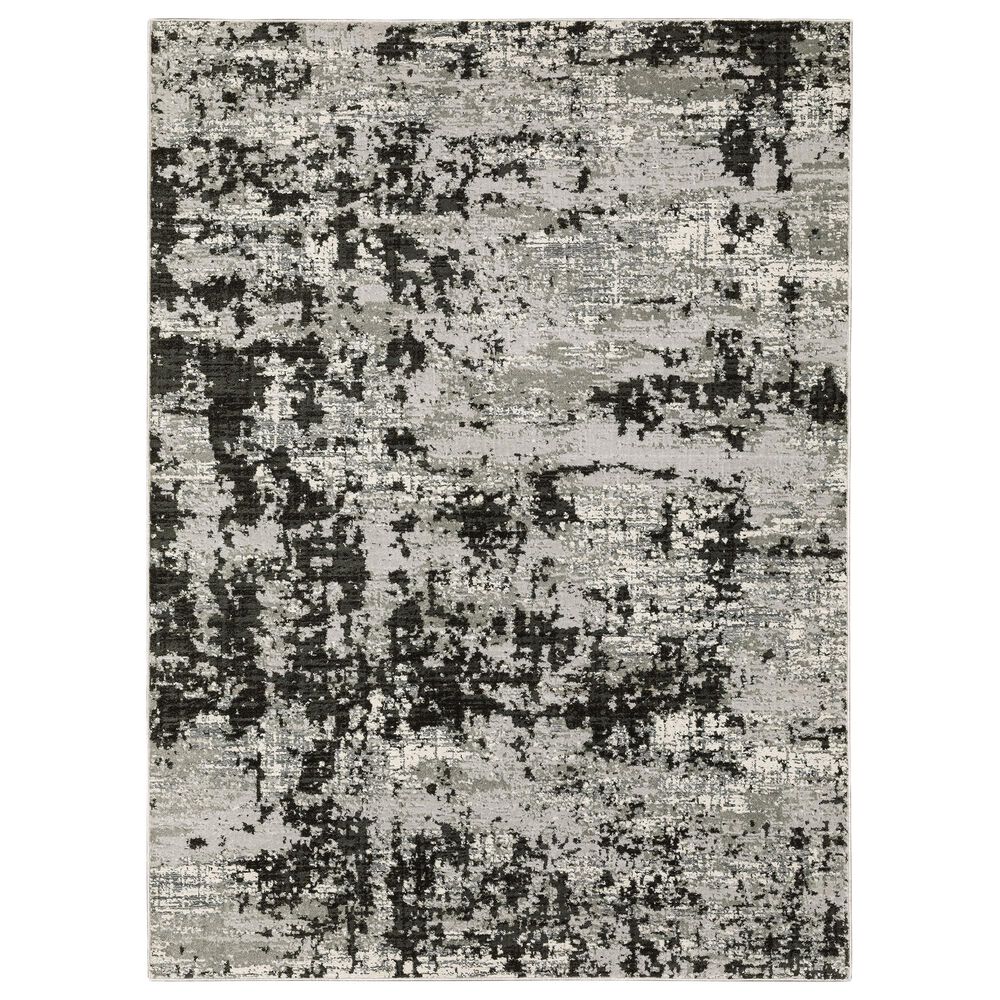 Oriental Weavers Caravan Greyed Out 7"10" x 10"10" Grey and Black Area Rug, , large