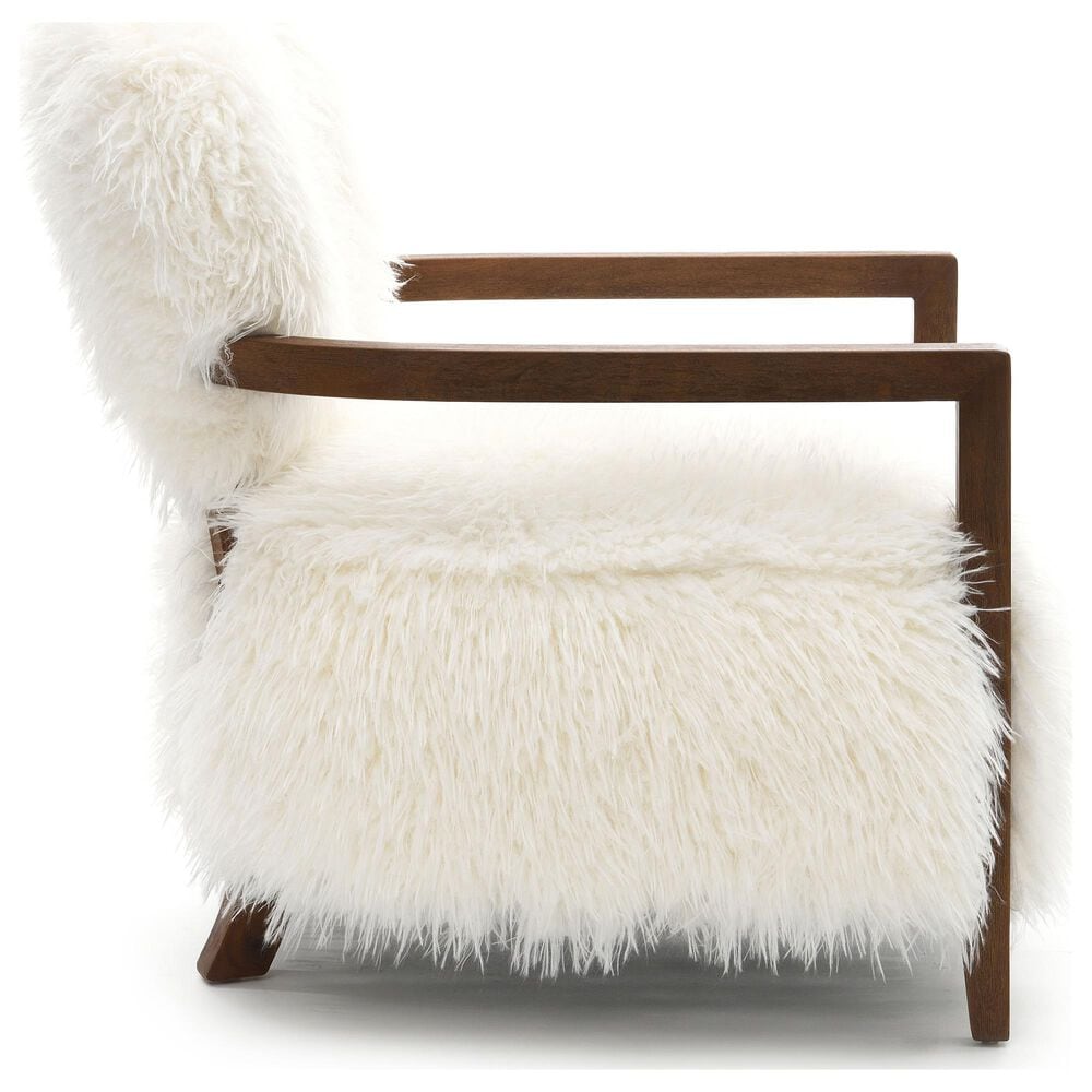 Furniture of America Lumir Long-Haired Accent Chair in White, , large