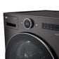 LG 5 Cu. Ft. Front Load Washer with 25 Wash Cycles and 7.4 Cu. Ft. Electric Dryer Laundry Pair in Black Steel, , large