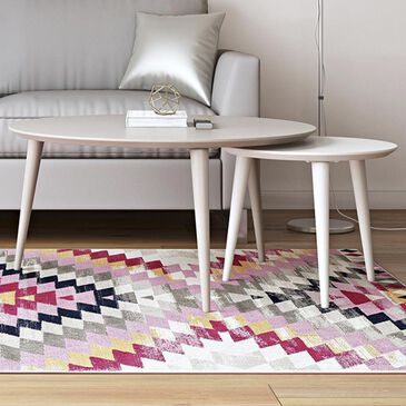 CosmoLiving by Cosmopolitan CosmoLiving Carnegie Nesting Tables in Taupe and White, , large