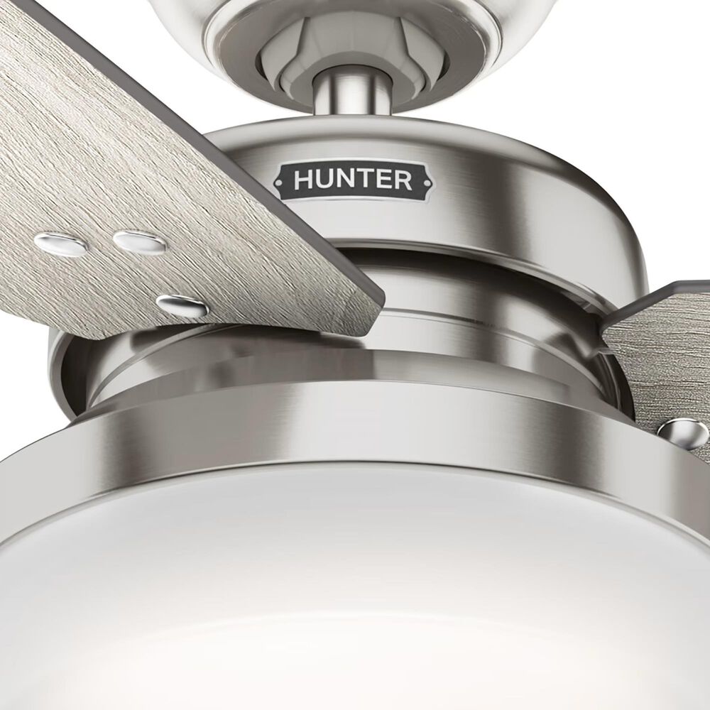 Hunter Sentinel 44&quot; Ceiling Fan with LED Lights in Brushed Nickel, , large