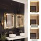HOMLUX 24" x 30" Bathroom Medicine Cabinet with Mirror in Gold, , large