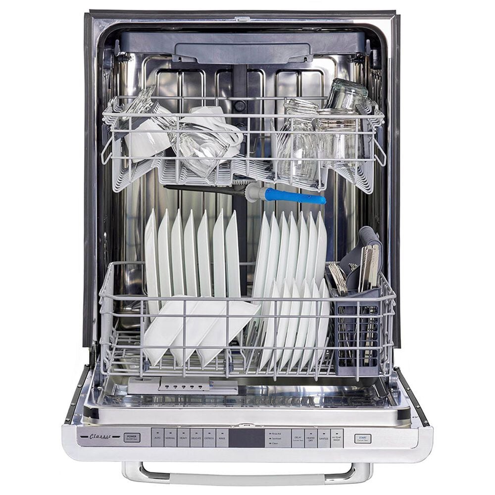 Unique Appliances Classic Retro 24" Top Control Dishwasher in Marshmallow White, , large