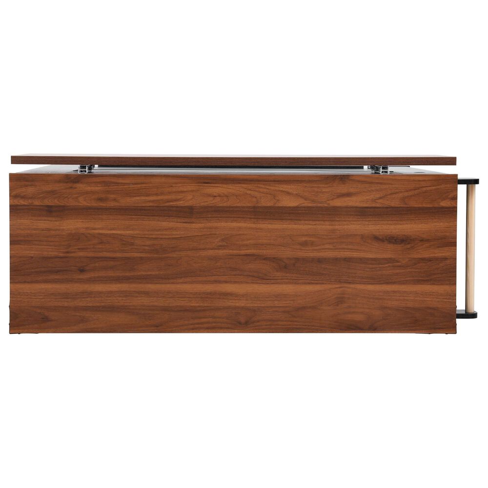 HOMLUX 53" Farmhouse Kitchen Island with Two Tempered Glass Cabinet Doors in Black, , large