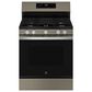 GE Appliances 2-Piece Kitchen Package with 5.3 Cu. Ft. Free-Standing Gas Range and 1.9 Cu. Ft. Over-The-Range Microwave in Fingerprint Resistant Slate and Black, , large