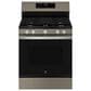 GE Appliances 2-Piece Kitchen Package with 5.3 Cu. Ft. Free-Standing Gas Range and 1.9 Cu. Ft. Over-The-Range Microwave in Fingerprint Resistant Slate and Black, , large
