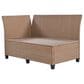 HOMLUX 5-Piece Outdoor Conversation Set with 2 Extendable Side Tables and Brown Rattan in Light Gray, , large