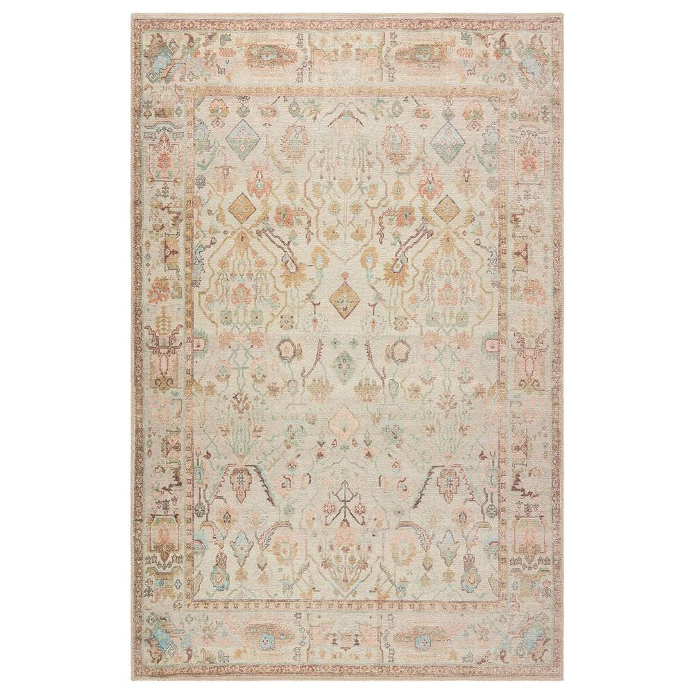 Jaipur Kindred Pastel Parchment and Oak Buff 6" x 9" Area Rug, , large