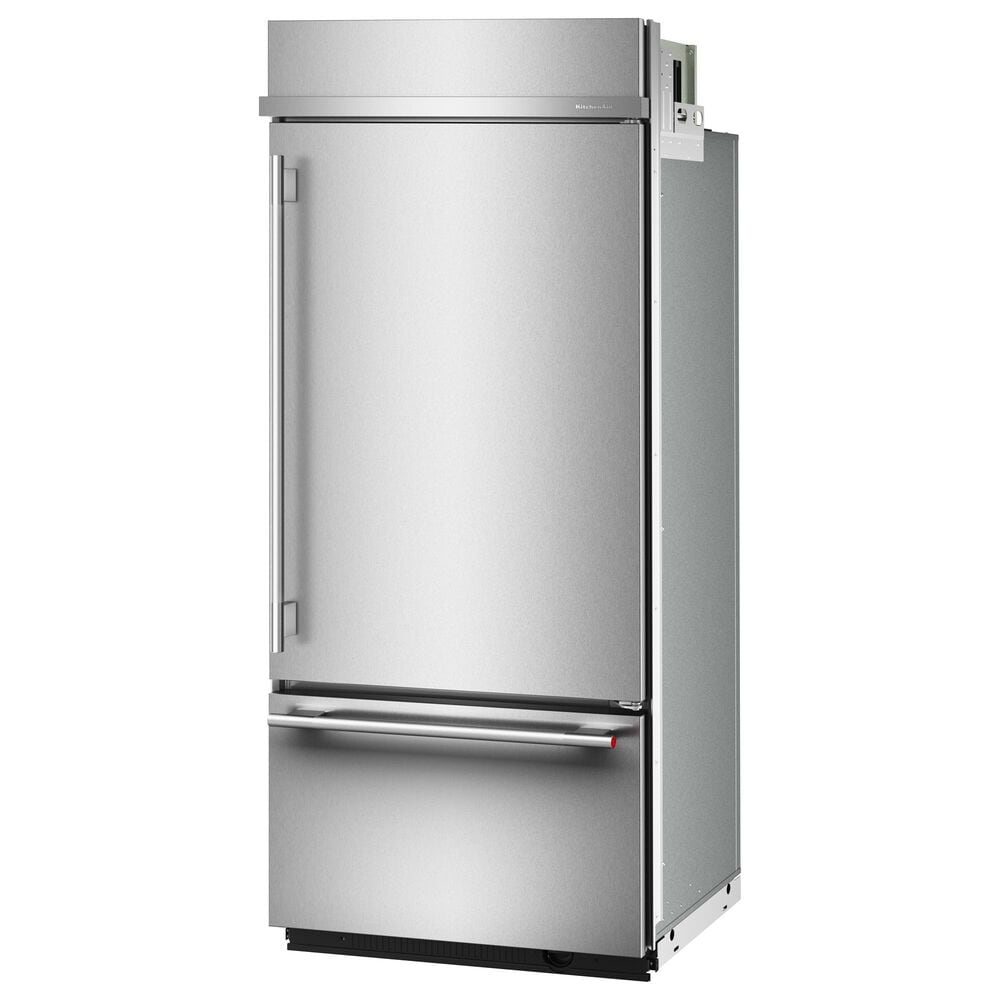 KitchenAid 20.9 Cu. Ft. Built-In Bottom Mount Refrigerator with Left Hinge in PrintShield Stainless Steel, , large