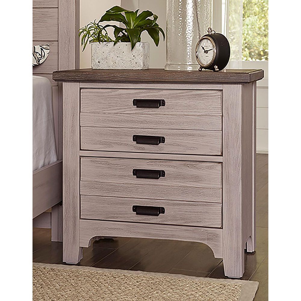 Viceray Collections Bungalow 2 Drawer Nightstand in Dover Grey and Folkstone, , large