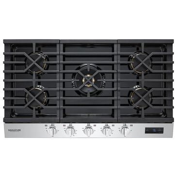Signature Kitchen Suite 36" Smart Gas Cooktop with 5 Burners in Stainless Steel and Black Stainless Steel, , large