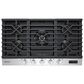 Signature Kitchen Suite 36" Smart Gas Cooktop with 5 Burners in Stainless Steel and Black Stainless Steel, , large