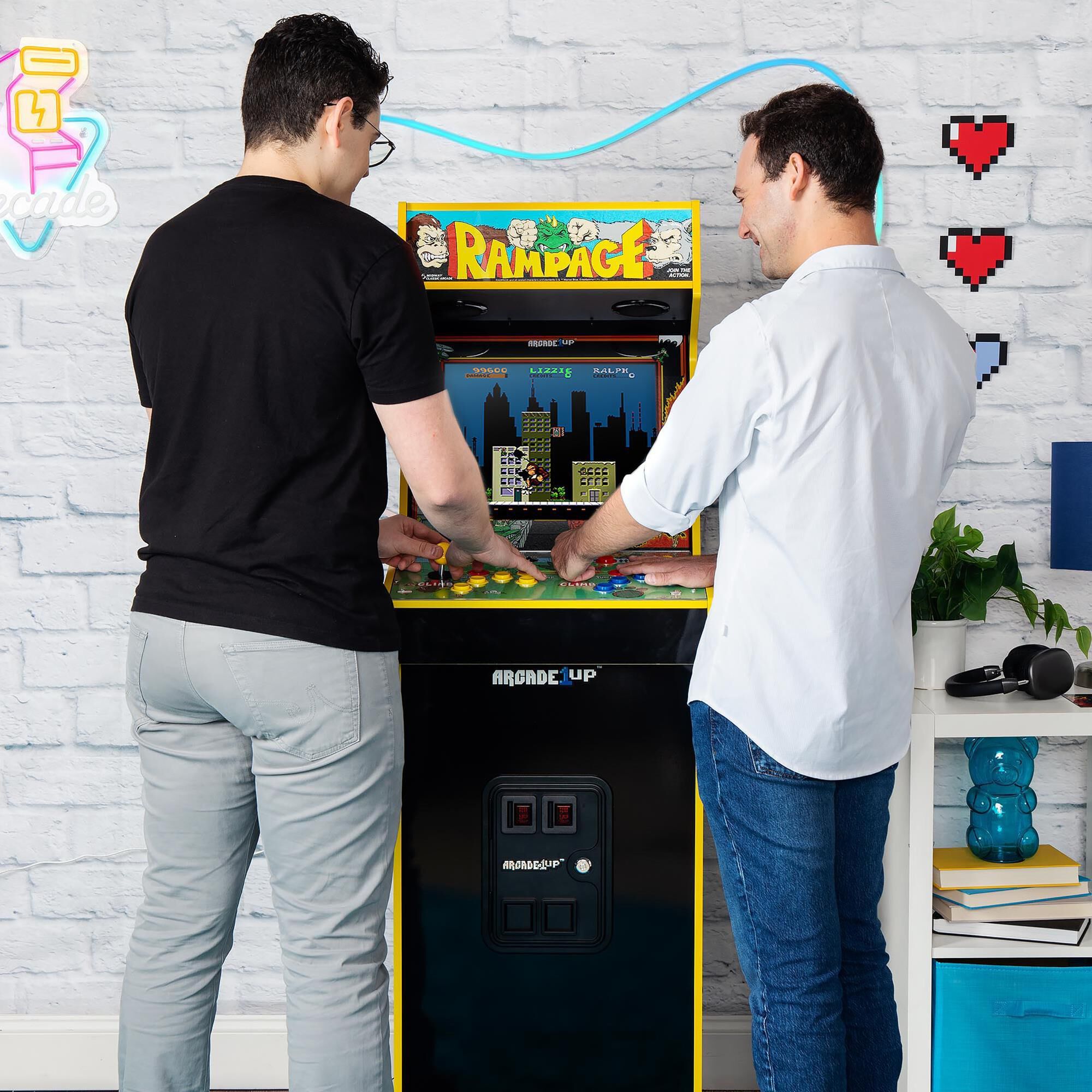 Arcade1Up Joust & Rampage Deluxe Arcade Machine in Multicolor