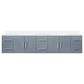 Lexora Home Geneva 84" Double Bathroom Vanity in Dark Grey with 2 cm White Quartz Top and Rectangular Sinks, , large