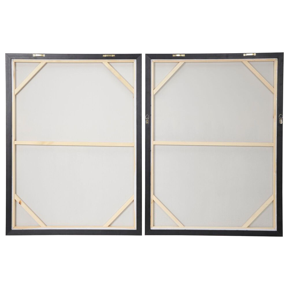 CosmoLiving by Cosmopolitan 40&quot; x 30&quot; Abstract Wall Art in White, Black, Gold and Grey &#40;Set of 2&#41;, , large