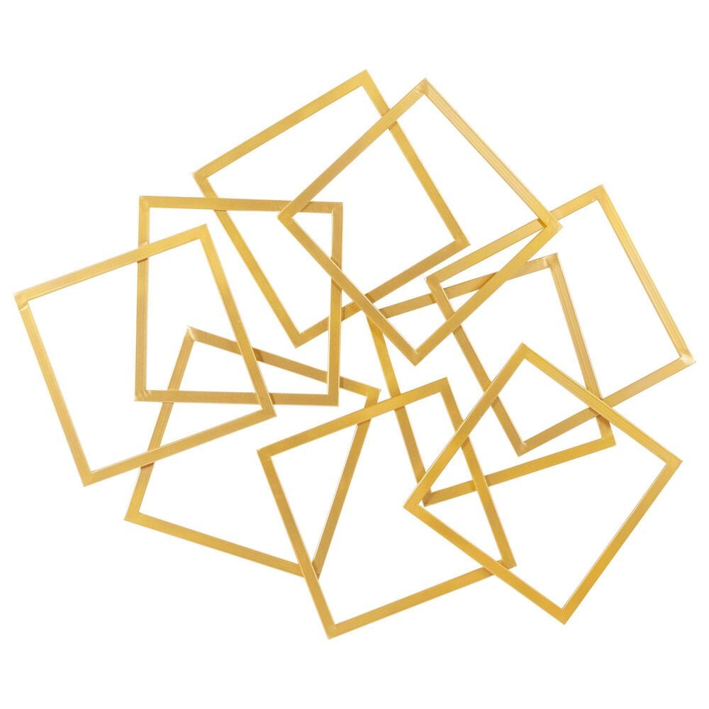 CosmoLiving by Cosmopolitan 37" x 45" Abstract Wall Decor in Gold, , large