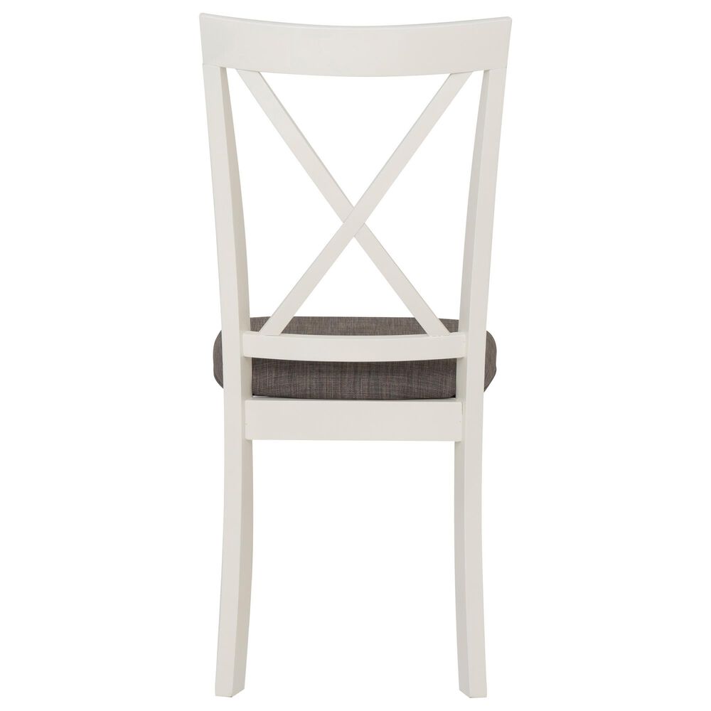Linon Home Decor Jane Side Chair with Taupe Cushion in Vanilla White, , large