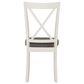 Linon Home Decor Jane Side Chair with Taupe Cushion in Vanilla White, , large
