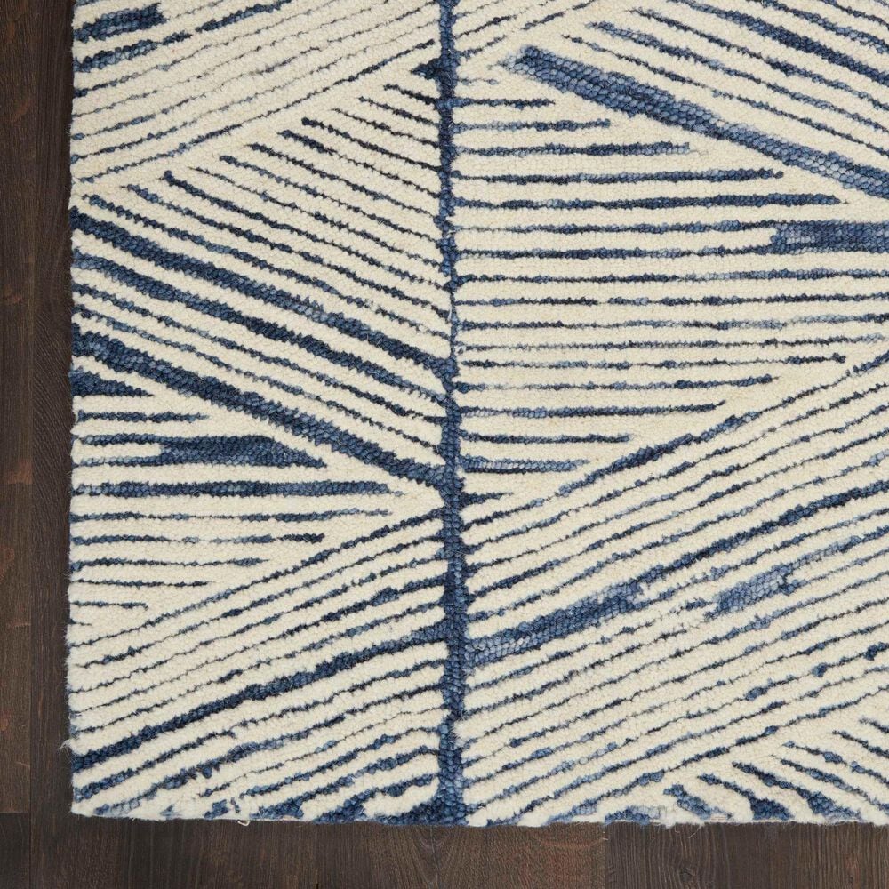 Nourison Colorado 3&#39;9&quot; x 5&#39;9&quot; White and Blue Area Rug, , large