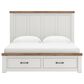 Ashley Savonport King Storage Bed with 2 Nightstands in White and Brown, , large
