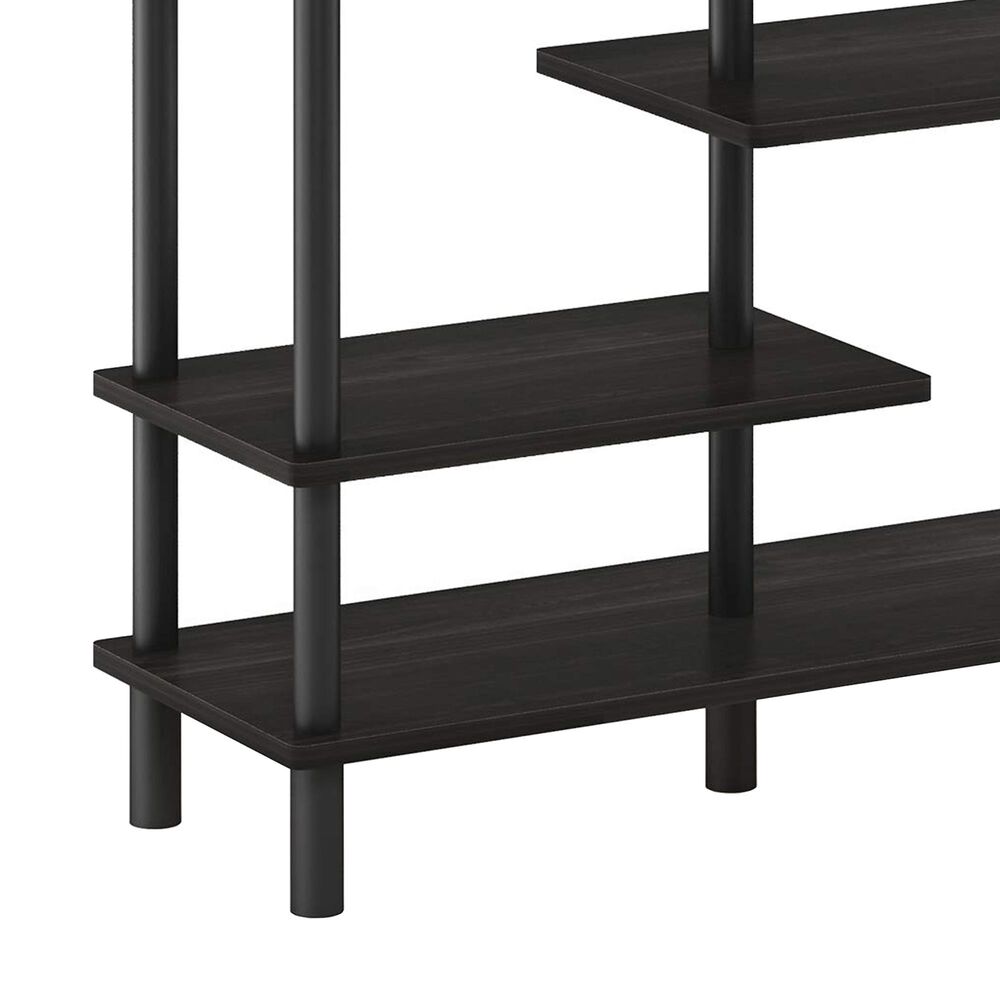 HOMLUX 6-Tier Accent Display Rack in Espresso and Black, , large
