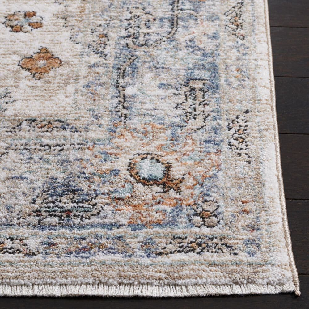 Safavieh Jasmine JSM343A 5&#39;3&quot; Square Ivory and Blue Area Rug, , large