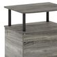 HOMLUX End Table with Open Shelf in Gray and Black, , large