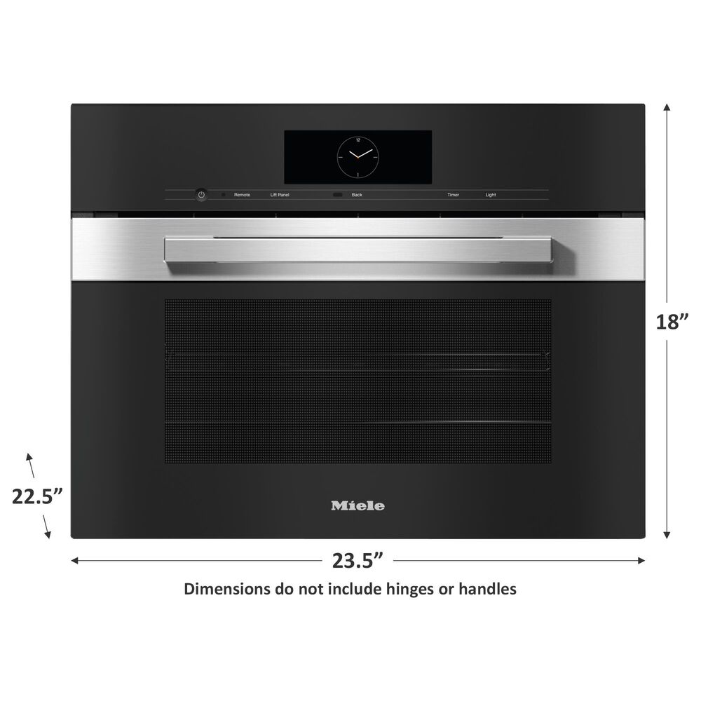 Miele PureLine 24&quot; Combi-Steam Smart Single Electric Wall Oven XL with Convection in Stainless Steel, , large