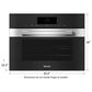 Miele PureLine 24" Combi-Steam Smart Single Electric Wall Oven XL with Convection in Stainless Steel, , large