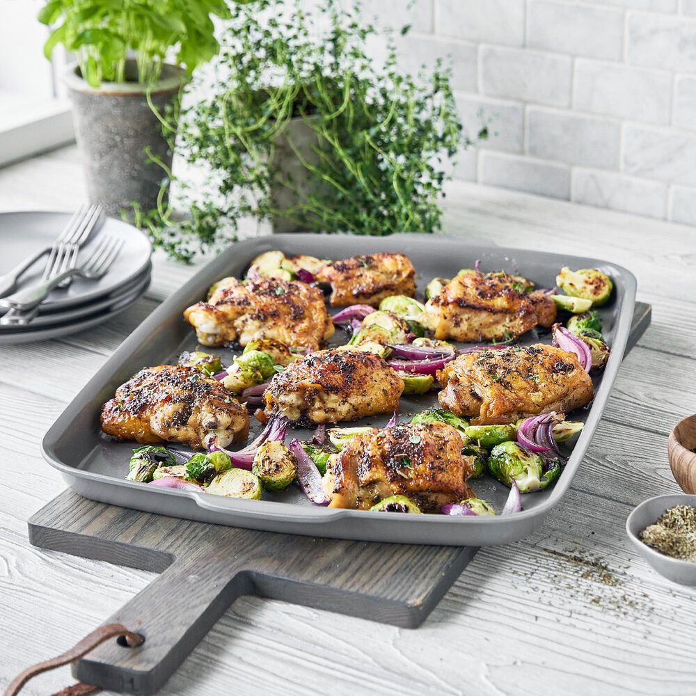 Green Pan Premiere Ovenware 13" x 18" Half Sheet Pan in Gray, , large