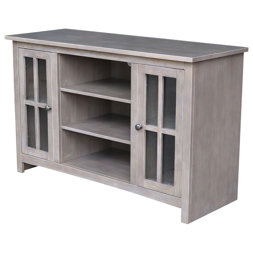 International Concepts Modern Farmhouse 48" TV Stand in Washed Gray Taupe, , large