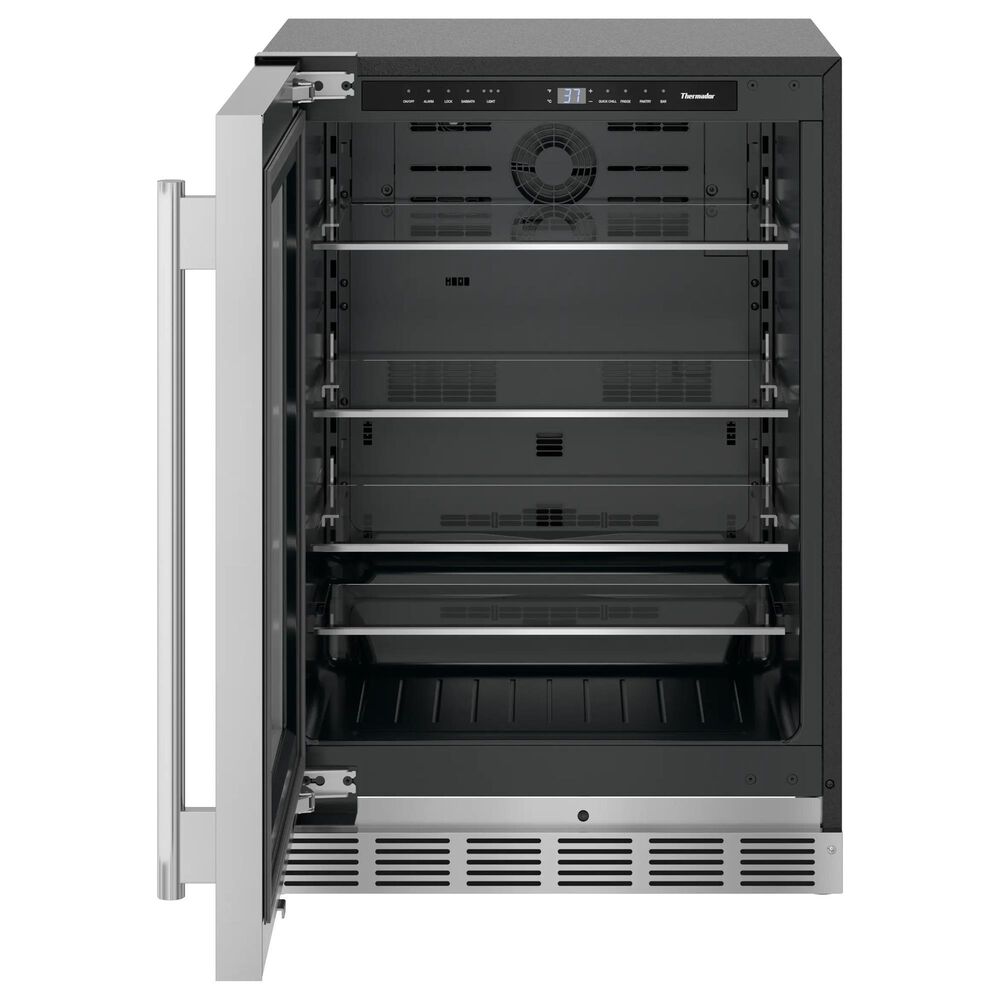 Thermador 24" Glass Door Refrigerator with Left Hinge in Stainless Steel, , large
