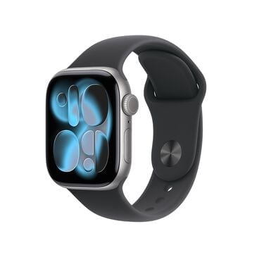Apple Watch Series 11 (GPS) 42mm Space Gray Aluminum Case with Black Sport Band - M/L - Space Gray - (2025)(Pre-Order), , large