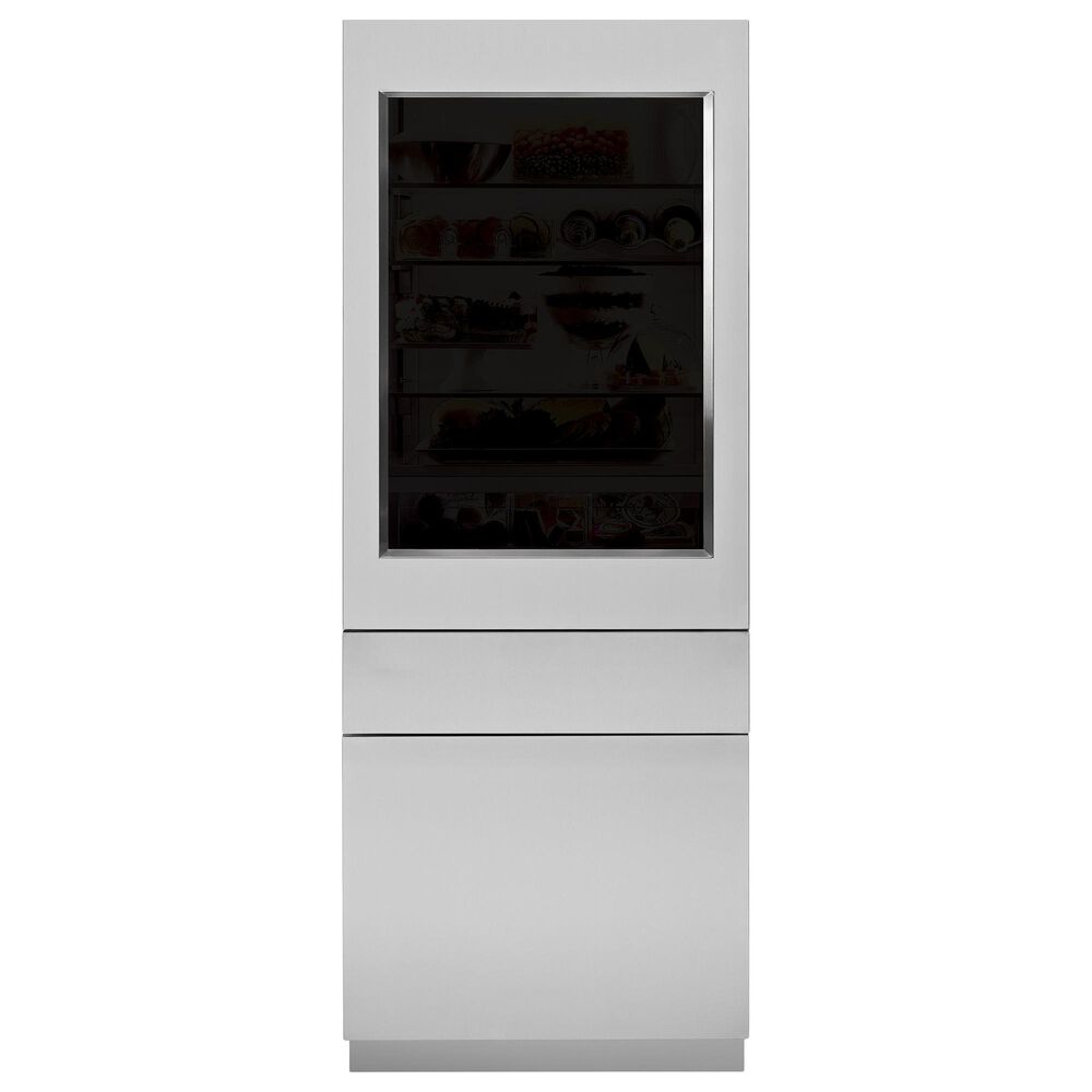 Monogram 30" Glass Door Panel with Left Hand in Stainless Steel 84" Opening, , large