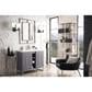 James Martin Vanities Alicante 39.5" Single Bathroom Vanity in Grey Smoke and Brushed Nickel with 5 cm White Glossy Resin Top and Rectangular Sink, , large
