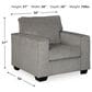 Ashley Altari Chair and Ottoman in Alloy, , large