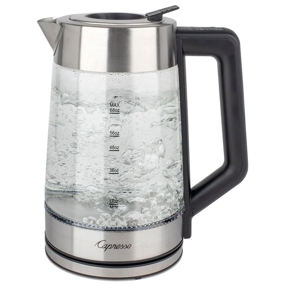 Jura H2O Glass Select 68 Oz Rapid Boil Kettle in Stainless Steel and Black, , large