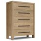 Shannon Hills Davie 5-Piece King Upholstered Bedroom Set in Pale Oak, , large