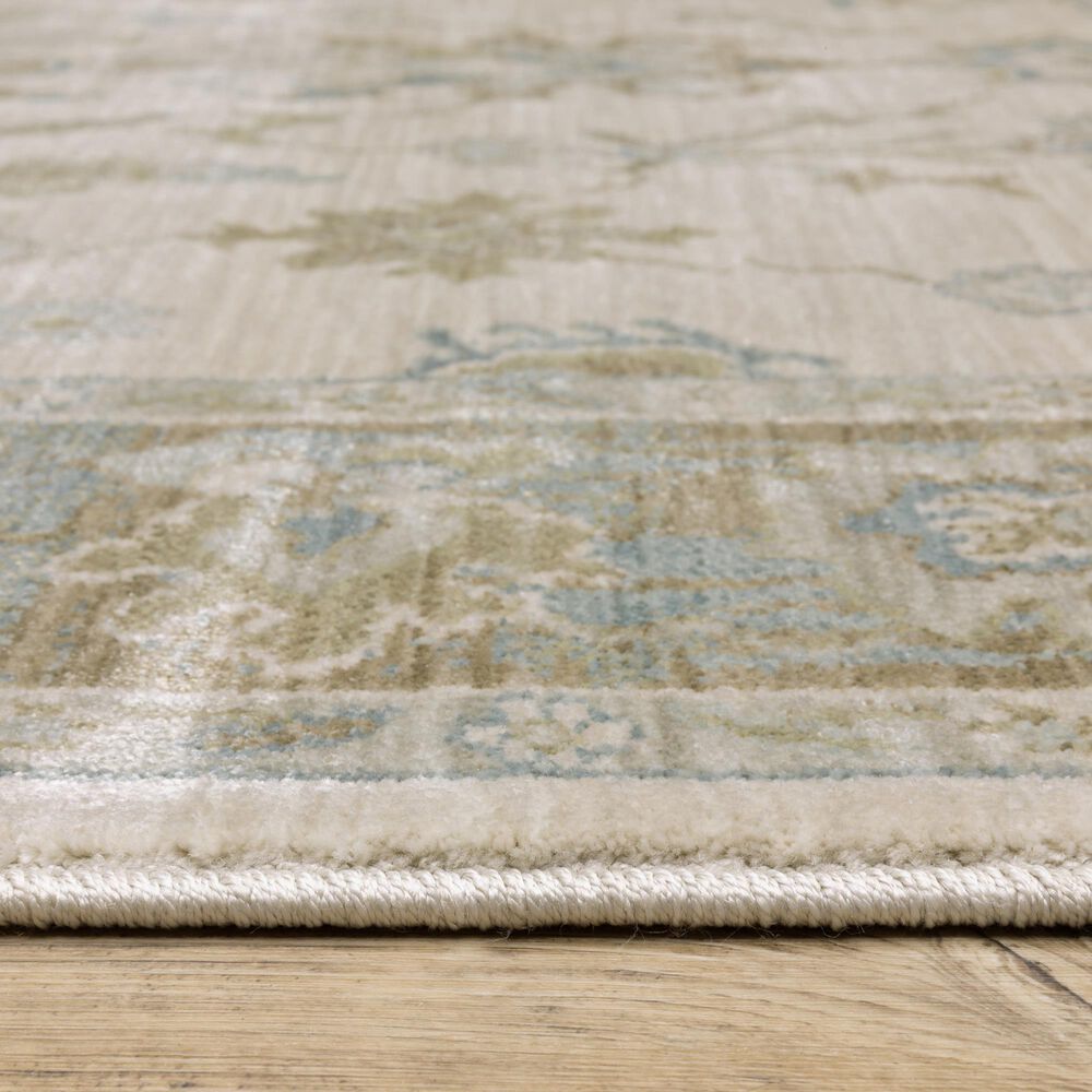 Oriental Weavers Maeve MAE10 Beige and Blue 3&#39;3&quot; x 5&#39; Area Rug, , large