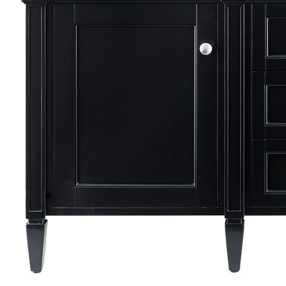 James Martin Vanities Brittany 60&quot; Double Bathroom Vanity in Black Onyx with 3 cm Arctic Fall Solid Surface Top, , large