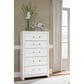 Ashley Maeling King Panel Bed with Dresser, Chest, and Two Nightstands in Matte White, , large