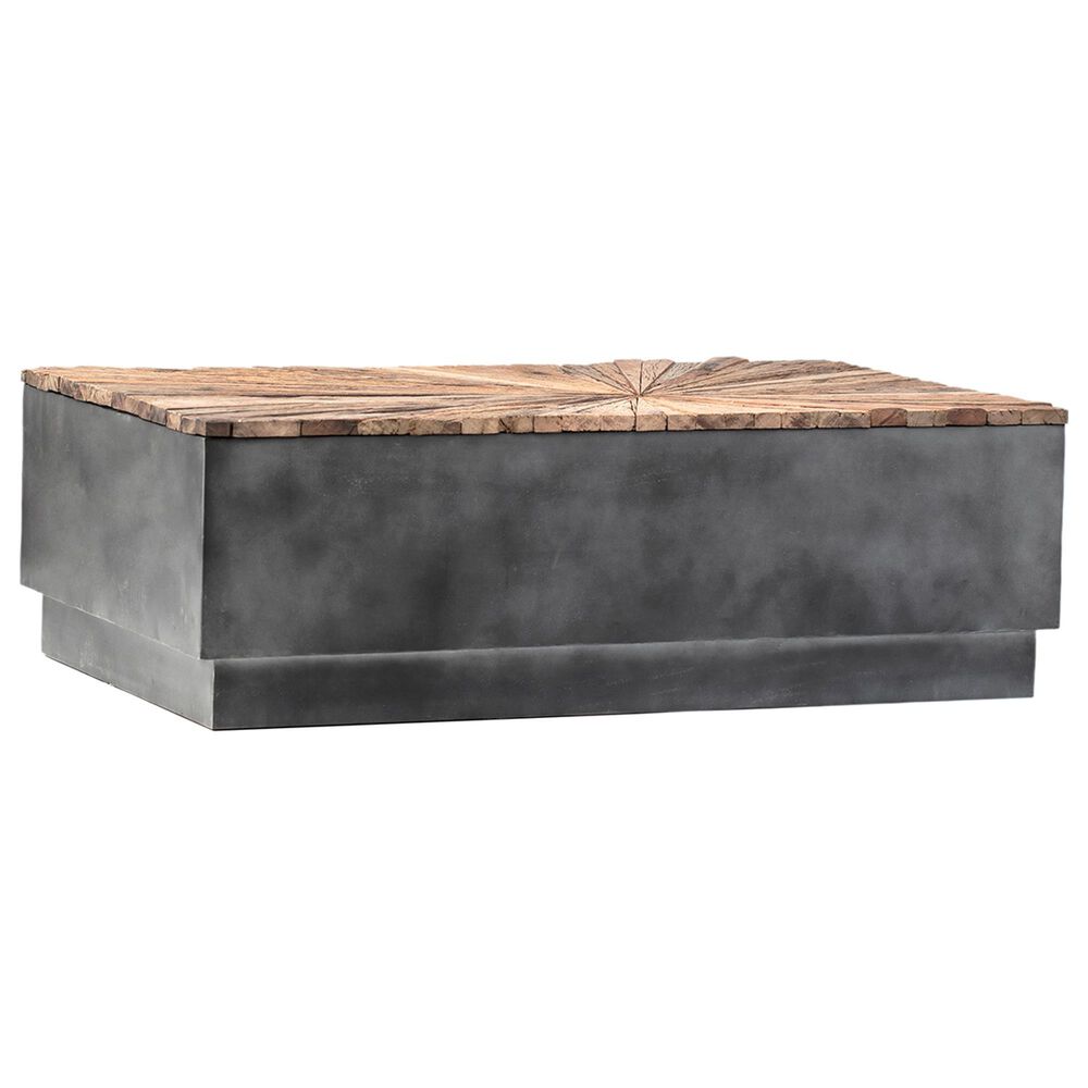 Blue Sun Designs Presley Coffee Table in Natural and Gun Metal, , large