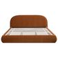 Jennifer Taylor Home Archie Upholstered Platform Bed Frame in Burnt Orange, , large