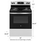 GE Appliances 30" Freestanding Electric Range with Coil Top in Stainless Steel, , large