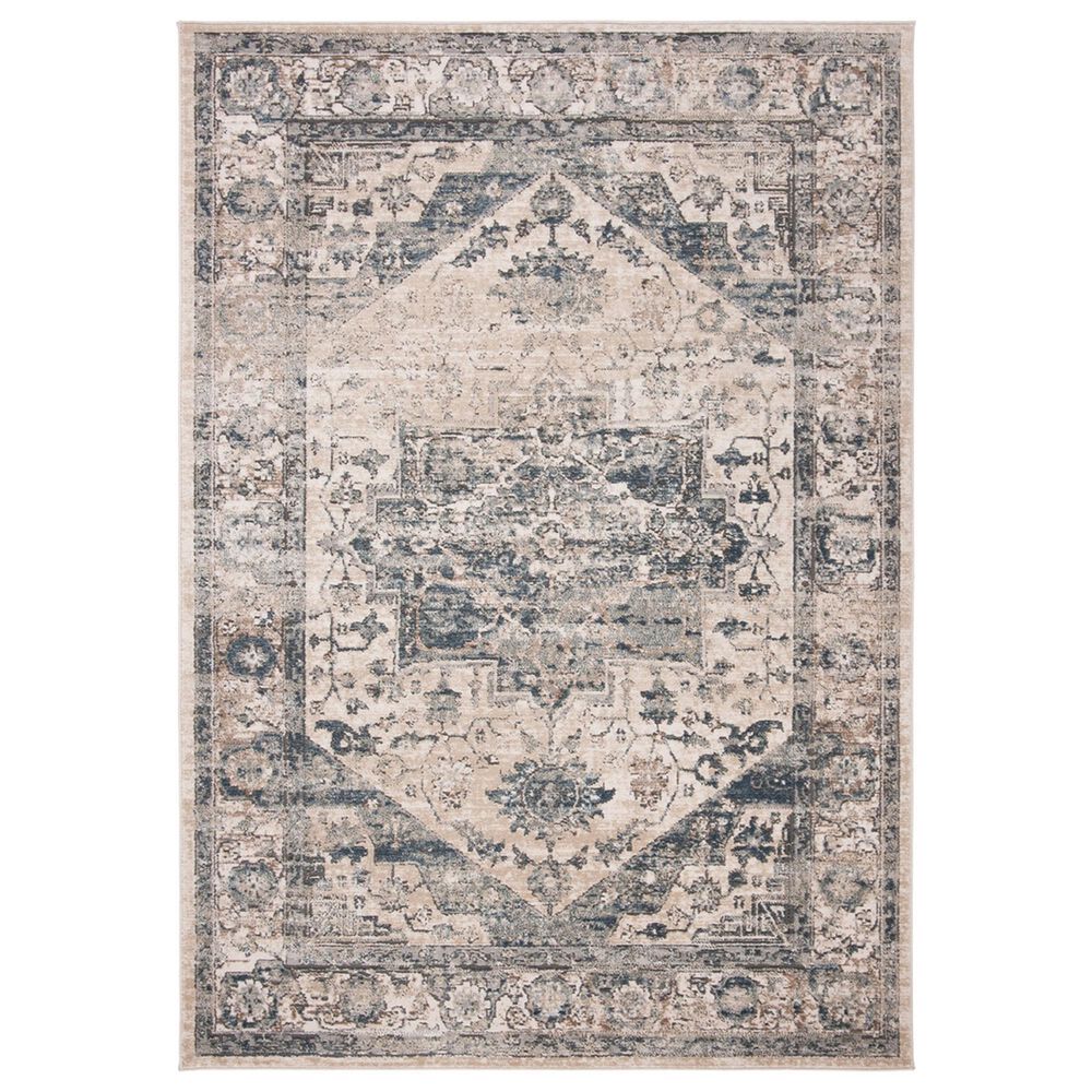 Safavieh Oregon 3" x 5" Ivory and Blue Area Rug, , large