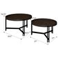 Golden Wave Furniture Huron Nesting Cocktail Table in in Dark Brown and Black, , large